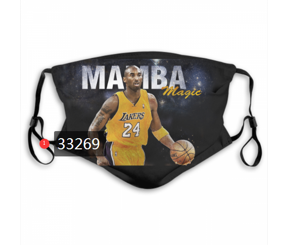 2021 NBA Los Angeles Lakers #24 kobe bryant 33269 Dust mask with filter